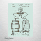 Beer Pump - Patent on Wood