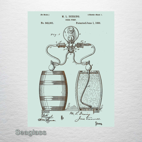 Beer Pump - Patent on Wood