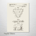 Billiard Ball Rack - Patent on Wood