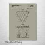 Billiard Ball Rack - Patent on Wood
