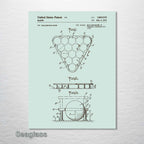 Billiard Ball Rack - Patent on Wood