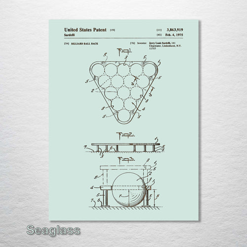 Billiard Ball Rack - Patent on Wood