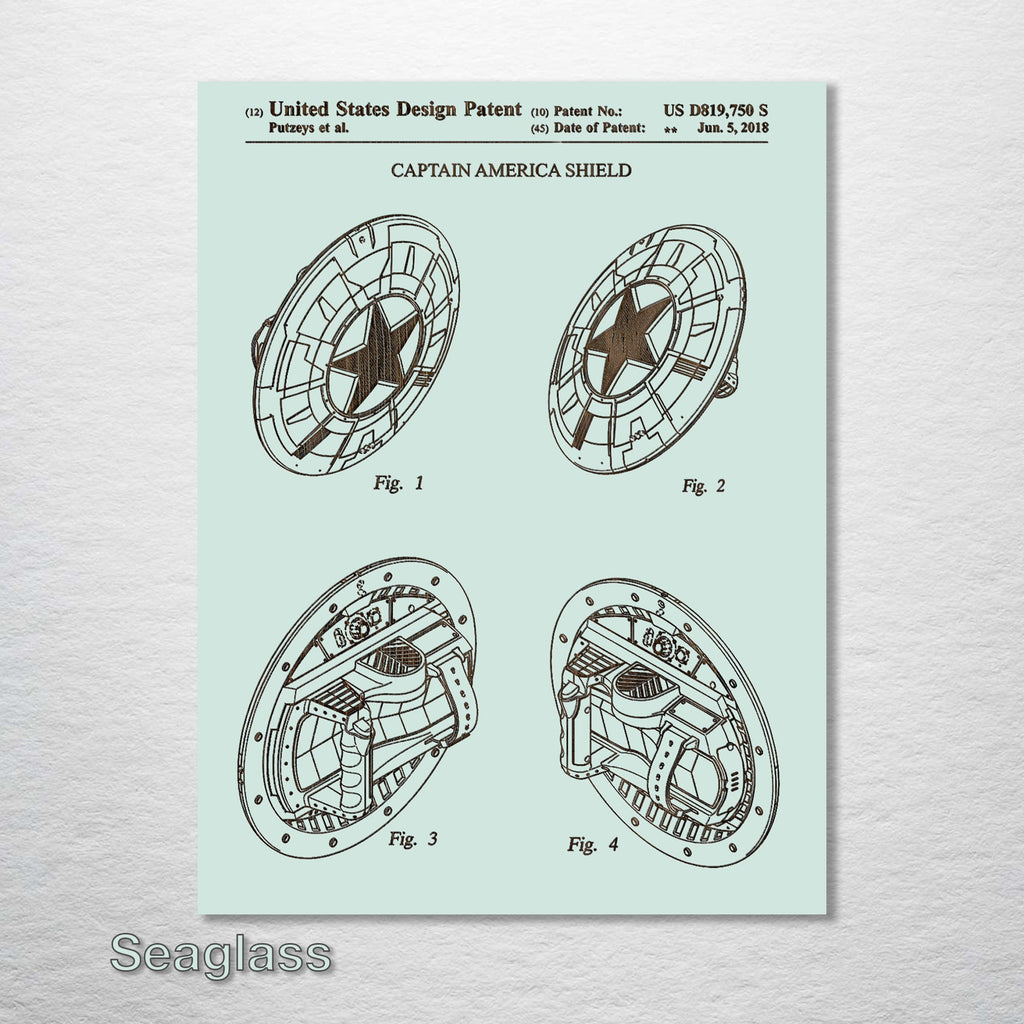 Captain America's Shield - Patent on Wood