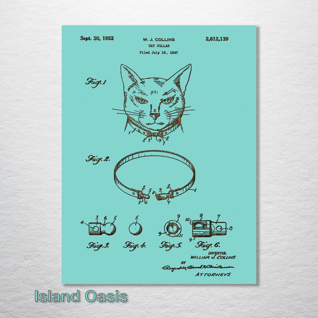 Cat Collar - Patent on Wood