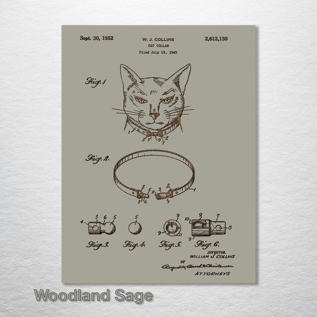 Cat Collar - Patent on Wood