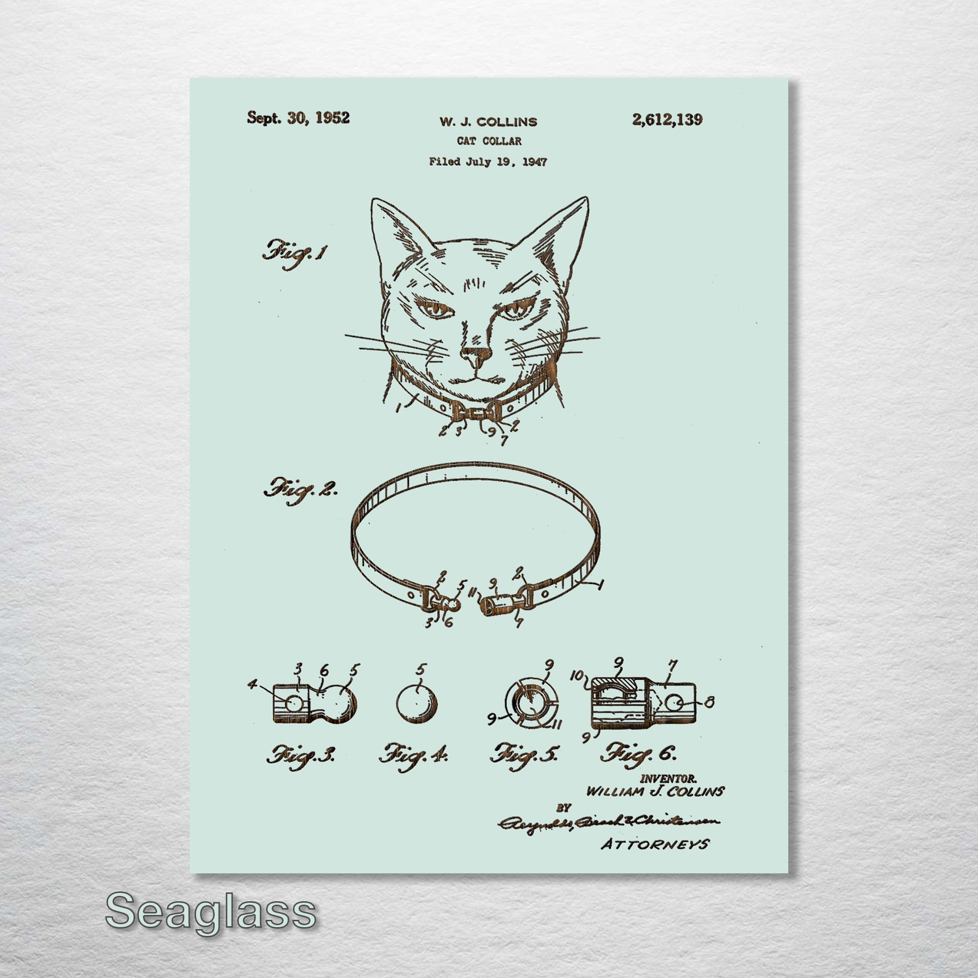 Cat Collar - Patent on Wood