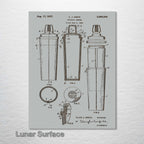 Cocktail Shaker - Patent on Wood