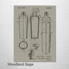 Cocktail Shaker - Patent on Wood