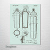 Cocktail Shaker - Patent on Wood