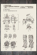 Iron Man Suit - Patent on Wood