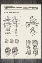 Iron Man Suit - Patent on Wood