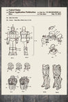 Iron Man Suit - Patent on Wood
