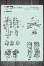 Iron Man Suit - Patent on Wood