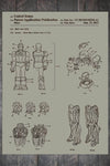 Iron Man Suit - Patent on Wood