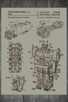 Transformer Action Figure - Patent on Wood