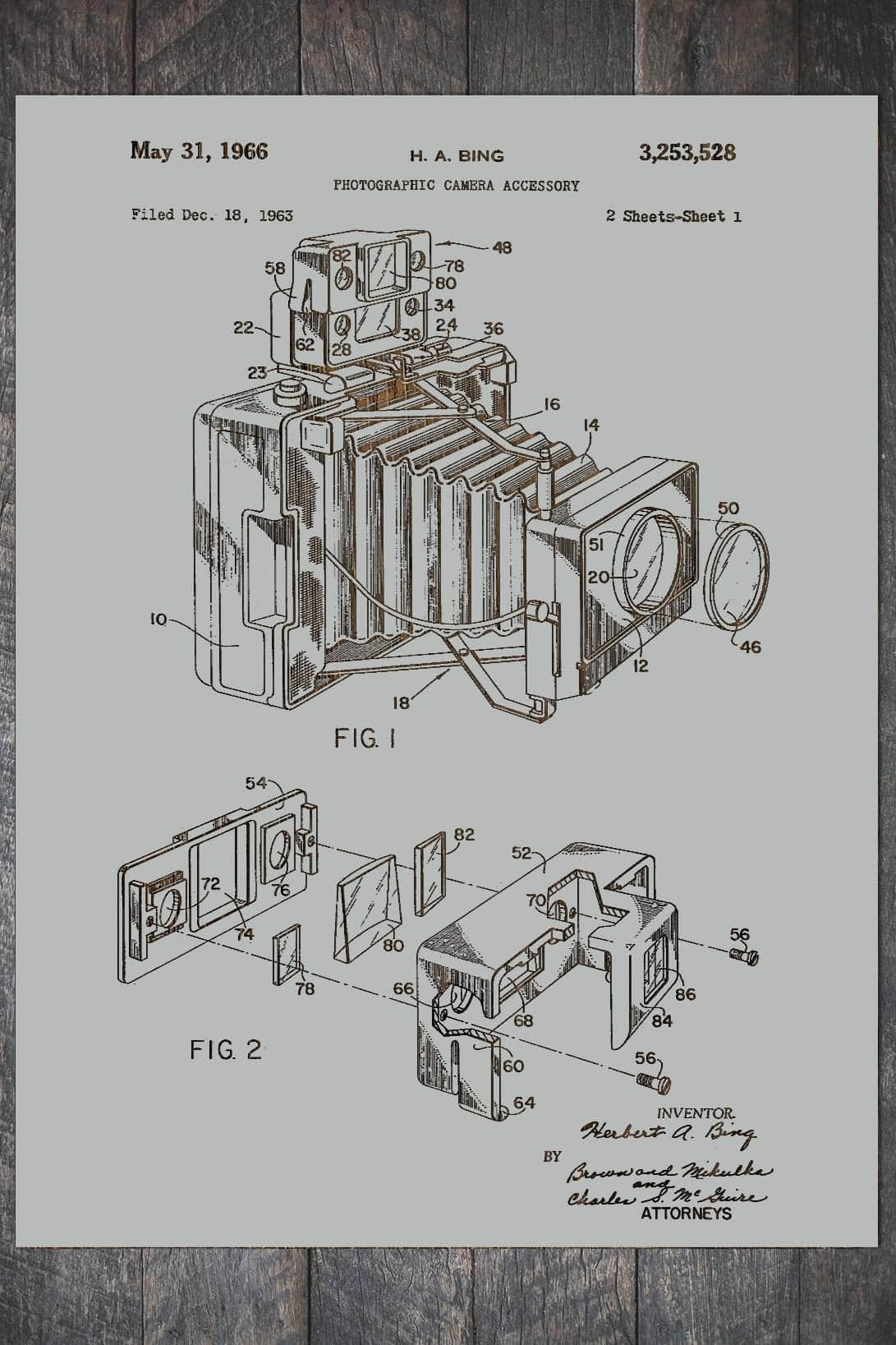 Camera - Patent on Wood