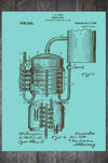 Whiskey Still - Patent on Wood