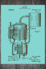 Whiskey Still - Patent on Wood