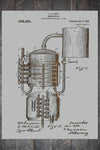 Whiskey Still - Patent on Wood