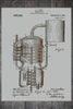 Whiskey Still - Patent on Wood
