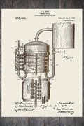 Whiskey Still - Patent on Wood