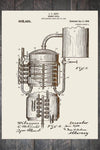 Whiskey Still - Patent on Wood