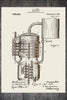 Whiskey Still - Patent on Wood