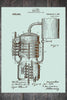 Whiskey Still - Patent on Wood