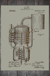 Whiskey Still - Patent on Wood
