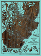 Defense of Savannah, GA Historic Laser Etched Map 1864