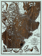 Defense of Savannah, GA Historic Laser Etched Map 1864